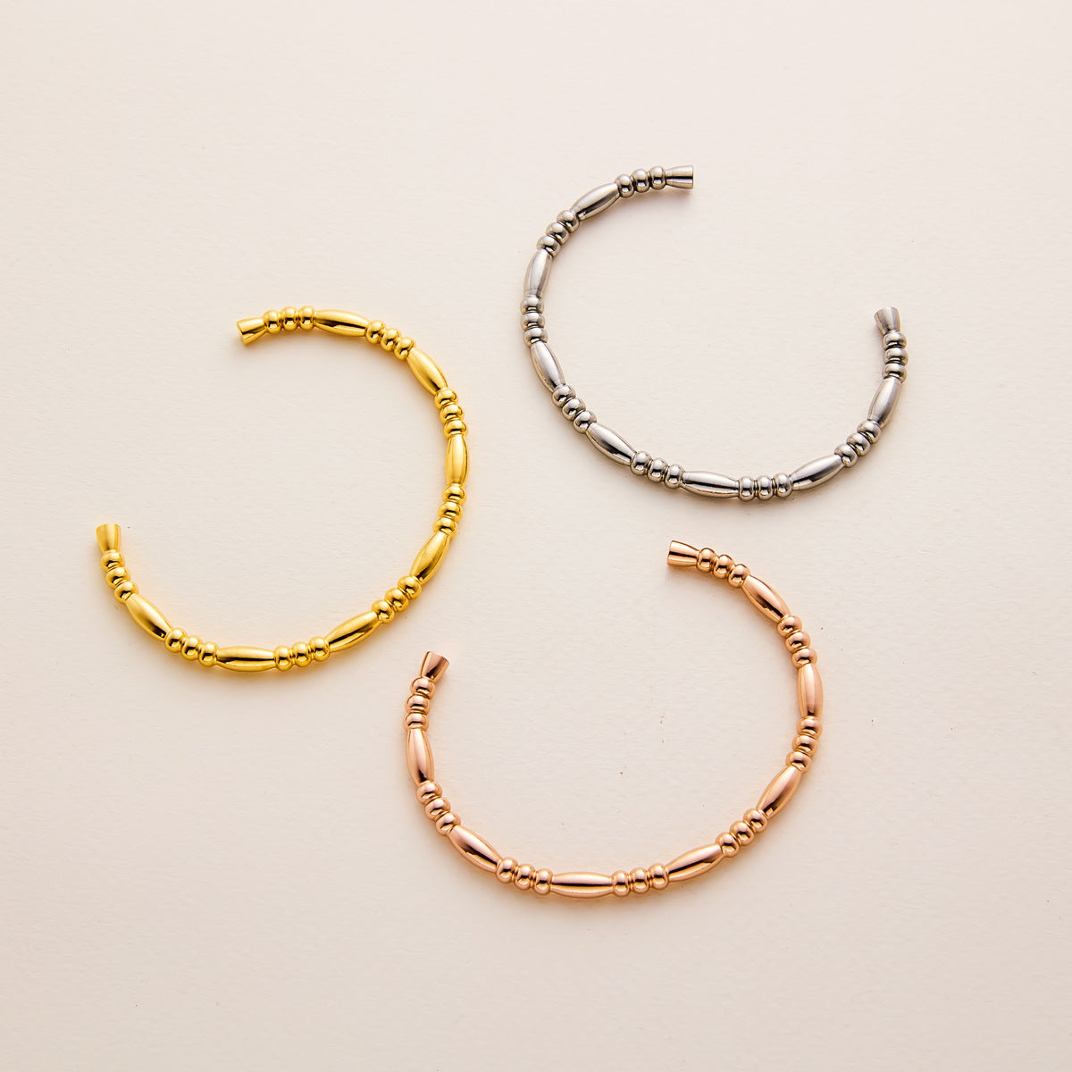 Half-open Bamboo Bracelet For Niche Women