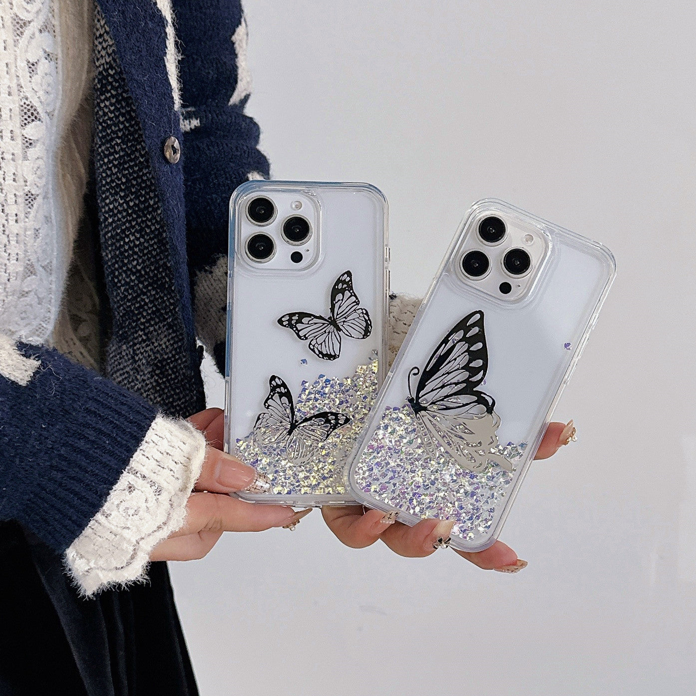 Quicksand Butterfly Suitable For Iphone16 Phone Case