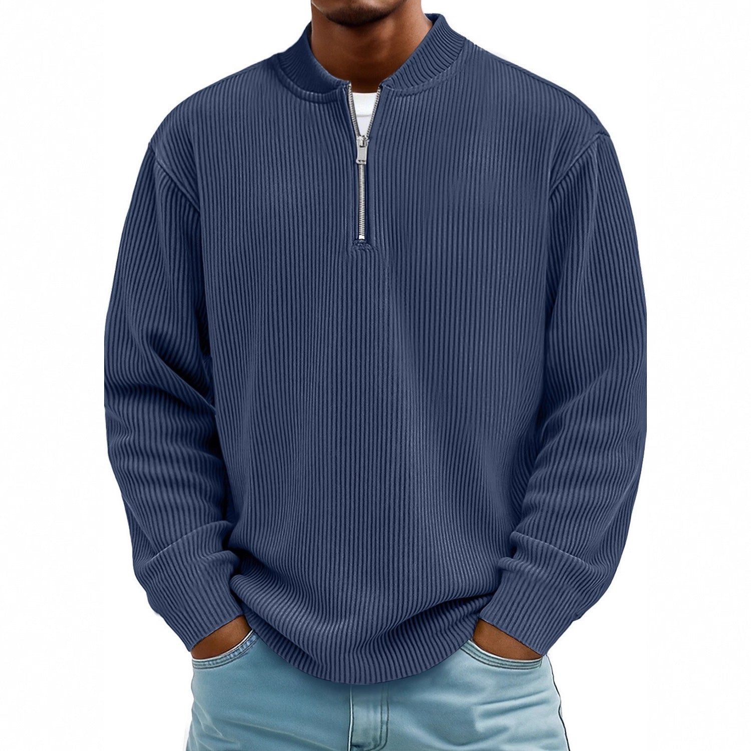 Digital Print Casual Sports Men's Zip-up American Retro