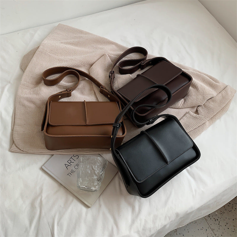 Retro Textured Shoulder Bag Women Underarm