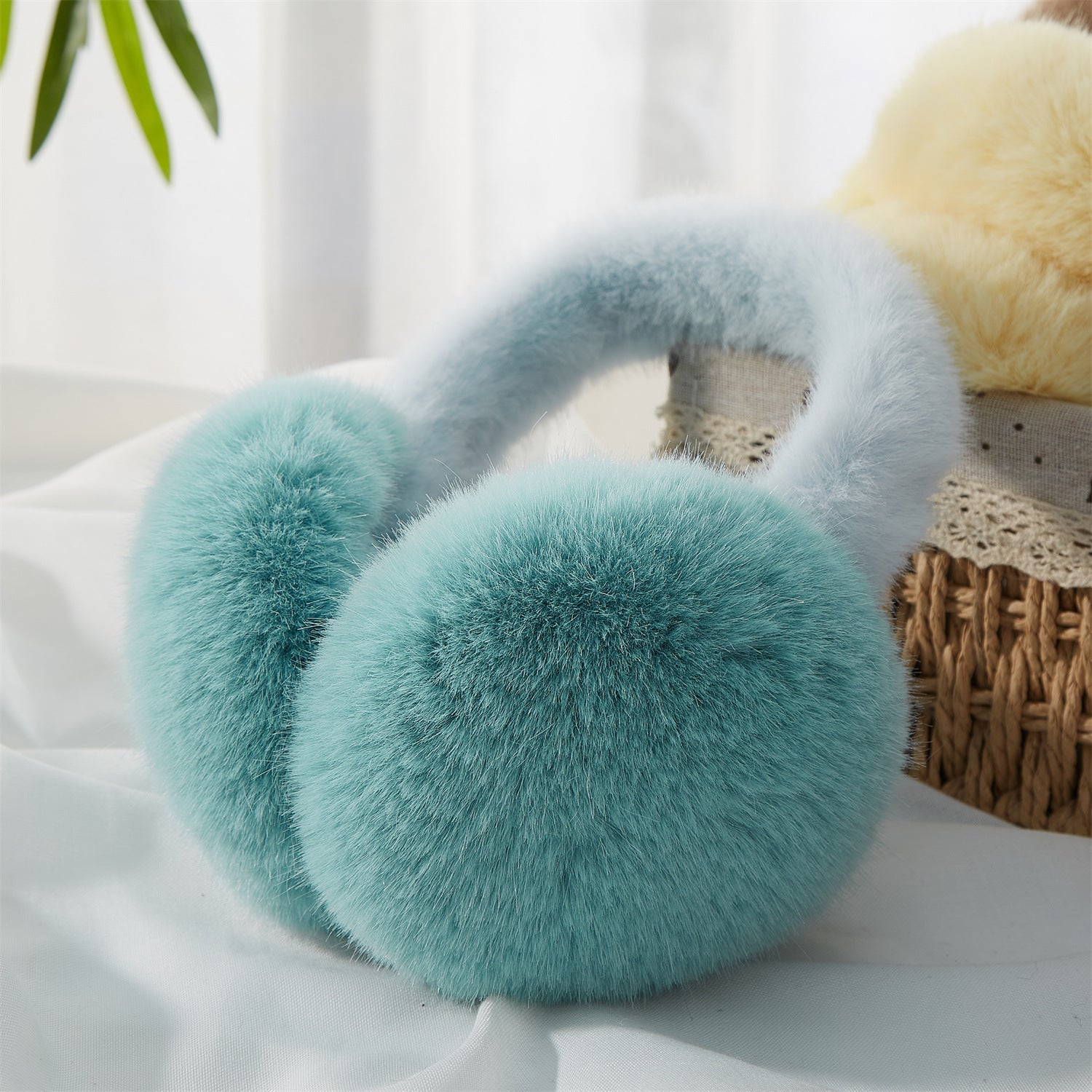 Fox-fur Ear Warmers For Warmth And Frost Protection