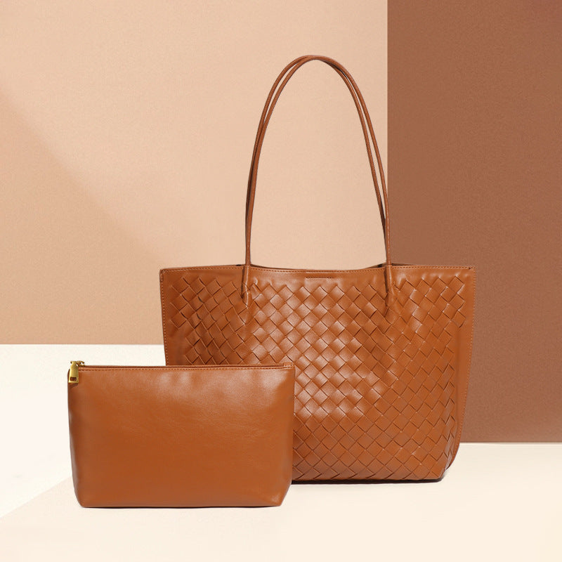 Solid Color Large Capacity Versatile Shoulder Bag For Women